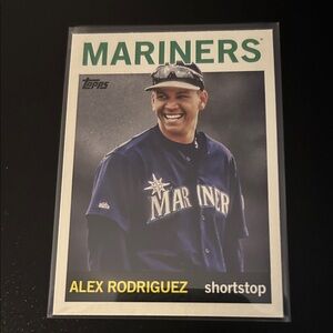 Topps Mariners Alex Rodriguez Baseball Card - Green, Navy & Yellow